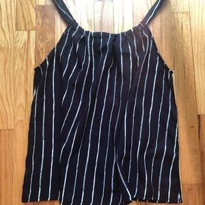 Hippie Laundry Navy and White Striped Tank Top